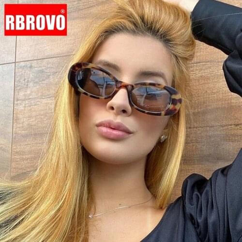 RBROVO 2021 Oval Sunglasses Women Vintage Sun Glasses Women Retro Eyewear Women/Men Brand Designer Luxury Gafas De Mujer UV400