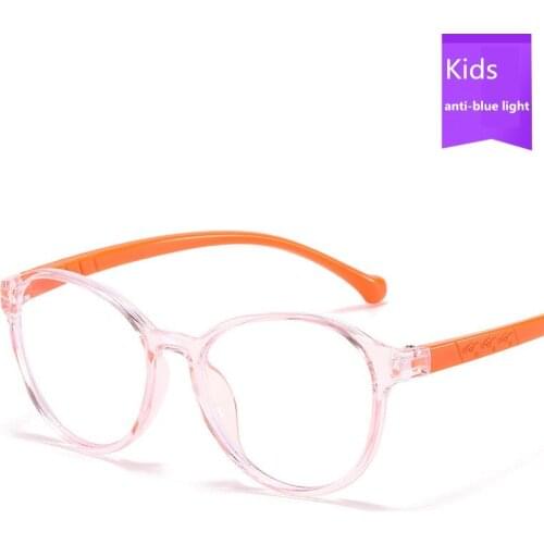 Universal optical glasses for boys and girls, childrens anti-blue glasses, ultra-light resin computer glasses fashion goggles