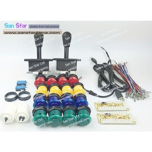 Gaming Machine Spare Parts With USB to Joystick Arcade Controller/Joystick/Push button/Microswitch DIY Arcade parts Bundles