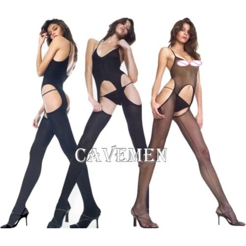 No crotch No hip Camisole1590*Ladies sexy G-string T-back Teddy Bikini Boxer Triangle Pajamas Suit Free Shipping