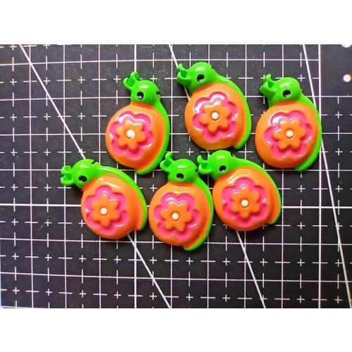 1pcs/lot resin flat back kawaii orange color tortoise 23mm Cabochons Hair Bow Center Card Frame Making Craft DIY