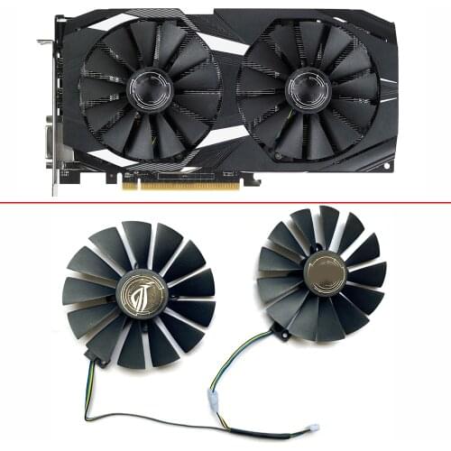 2PCS 95MM T129215SM 0.25A RX580 GPU Cooling Fan Compati For ASUS AREZ Radeon RX 580 STRIX RX 470 570 GTX 1050Ti 1070Ti 1080Ti