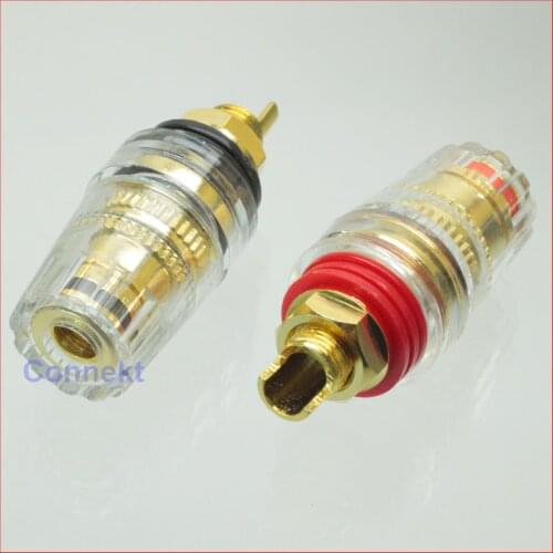 20pcs/lot 10 pair Terminal Binding Post Speaker 5mm Cable 4mm Banana Audio Tube M8 chassis 1.8"