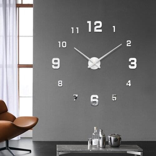 2020 new wall clock quartz watch reloj de pared modern design large decorative clocks Europe acrylic stickers living room klok