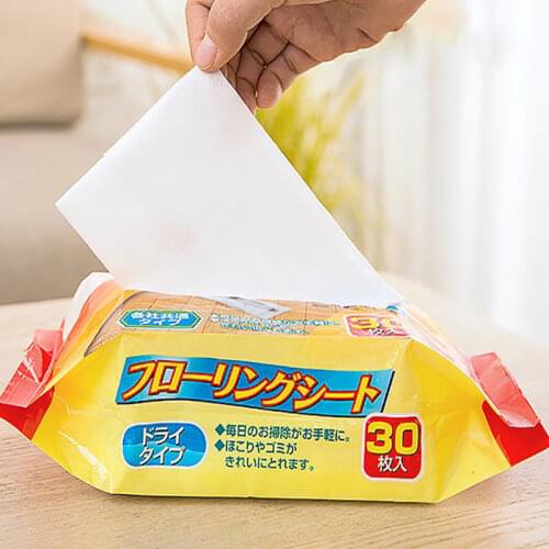 30Pcs/Pack Anhydrous Electrostatic Adsorption Dust Cleaning Tissue Replaceable Cleaning Tissue Floor Towel Mop Replacement Towel