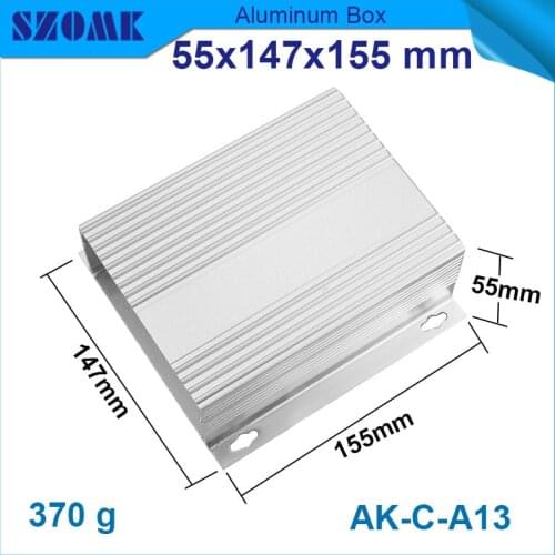 4 pcs/lot 55(H)x147(W)x155(L)mm aluminum enclosure that is oxidized and sandblasted in good quality and economical price