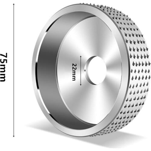 16mm or 22mm Bore Round Wood Angle Grinding Wheel Sanding Carving Rotary Tool Abrasive Disc for Angle Grinder Tungsten Carbide