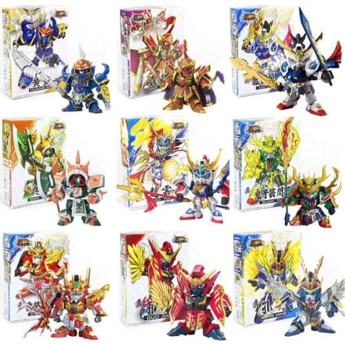 Anime Plastic The Three Kingdoms Gundam Action Figures SD/BB Sousou Teni Ryofu Koumei Kanu Shibai Assembled model Puzzle Robot