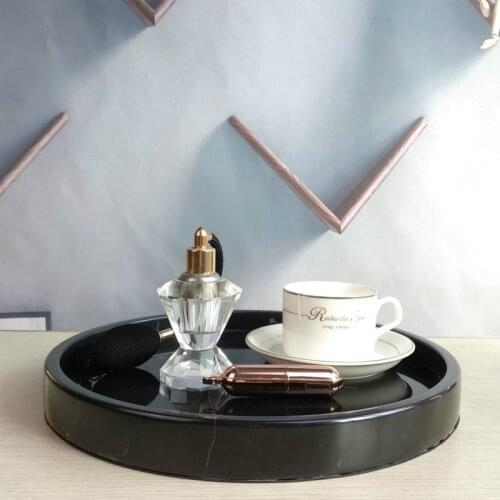 Black Marble Tray Home Soft Decoration Model Room Decoration Cosmetic Bathroom Storage Tray