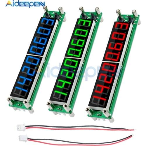 9V-15V 8*0.56 inch LED Digital 0.1 to 60MHz 20MHz to 2400MHZ 2.4GHz RF Signal Frequency Counter Cymometer Tester Blue/Green/Red
