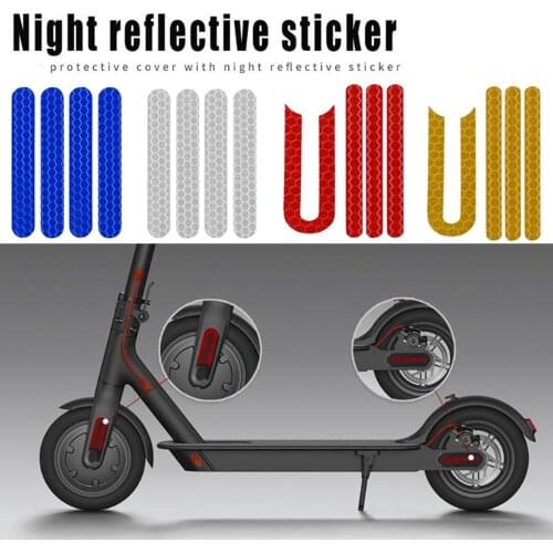Electric Scooter Stickers For Xiaomi M365 M365Pro Reflective Sticker Safety Night Riding Warning Strip Cycling Decals Accessory