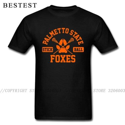Cotton T Shirt Men Male Unisex Tshirt Palmetto State Stick Ball Foxes Orange Black T-shirt Idea Gift For Dad Custom Tops & Tees