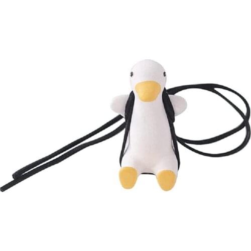 Gypsum Cute Anime Car Accessorie Swing Duck Pendant Auto Rearview Mirror Ornaments Birthday Gift Auto Decoraction Car Fragrance