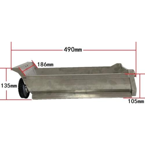 Rc Car Toys Metal U Bucket Cargo Hopper For 1:14 Scale Tamiya Dumper Truck 8X8 Arocs Support Front Cylinder Lifting DIY Part