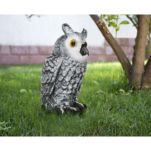 Owl Fake Owl Scarecrow Decoy Bird Deterrent Statue Ornaments for Lawn Garden Yard Home Decor