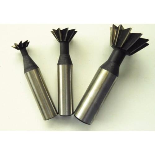 45 Degree HSS Straight Shank Dovetail Cutter End Mill Bit 55mm * 45 Degree