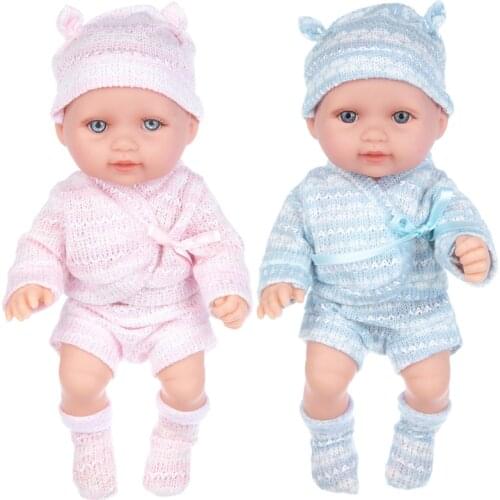 Beautiful baby Dolls Pop Reborn Silico Bathrobre Vny 28cm Born Poupee Boneca Baby Soft Toy Girl Todder