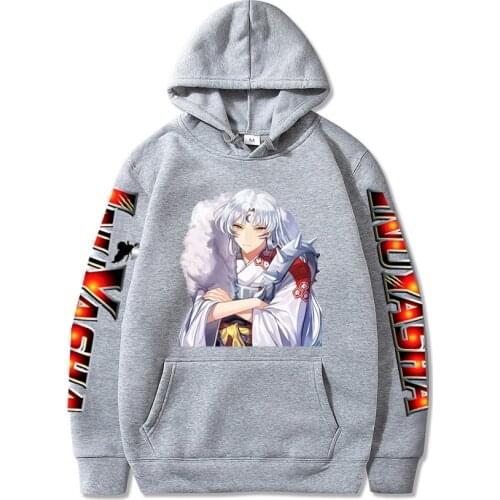 Inuyasha Hoodies Sweatshirt Pullover Fashion Designer Streetwear Men Autumn Sesshoumaru Hip Hop Hoodie Pullover