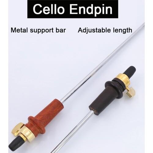 Copper handle Cello Endpin Carbon Fiber fiber adjustable 3/4 4/4 Cello Endpin Support Rod For Cellist Performance Practice