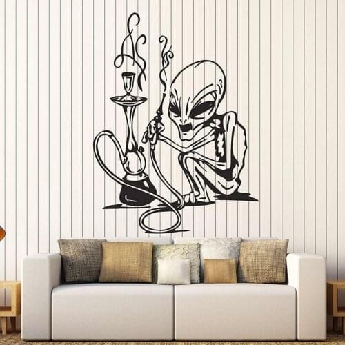 Hookah Wall Stickers Vinyl Decal Smoking Decor For Shisha Bar Vape Store Removable Wall Mural For Shop Logo Decor S1-008