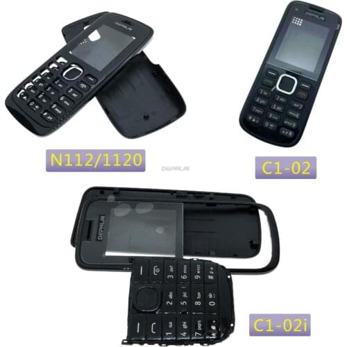 New High Quality Housing For Nokia N112 1120 C1-02 C1-02i Mobile Phone Cover Case Keypad