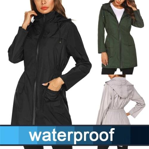 Ymwmhu New Arrival Fashion Women Jacket Waterproof Long Sleeve Loose Autumn Coat Sport Clothes Solid Zipper Jackets