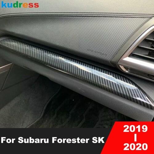 For Subaru Forester SK 2019 2020 Carbon Fiber Interior accessories Car Dashboard Central Control Cover Trim Decoration Frame