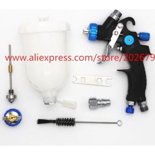 602 Spray Gun Black Color 1.0mm 0.8mm Steel Nozzle Auto Car Paint Spot Repair with 250cc Plastic Cup Sprayer HVLP Spray Gun
