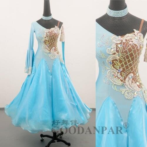 Costume Competition Modern Waltz Tango Ballroom Dance Dress, Smooth Standard Ballroom Dress,dance skirt,long sleeve,Ladys