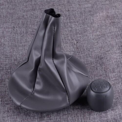 DWCX 5 Speed Gear Knob Lever Head Shift Knob Dustproof Cover Glove Gaiter Boot Collar Protector fit for FIAT PANDA 500 500C