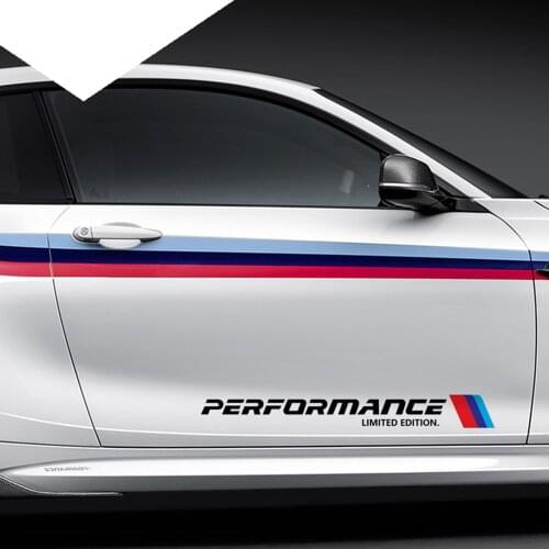 2PCS 5.8*50cm Car-Styling Stickers M Performance Limited Edition Side Door Reflective Sticker for BMW Series 1 2 3 4 X M 220i
