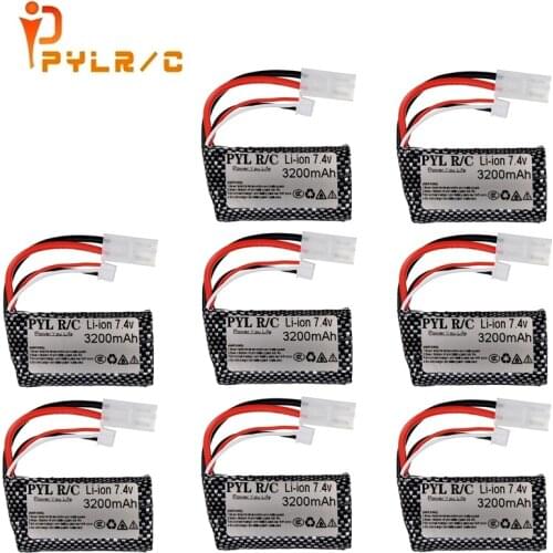 Tamiya Plug) 7.4V 3200mAH 25C Li-ion Batery 2S remote control helicopter Car Tank Boat Toy 7.4 V 18650 Lipo battery Wholesale