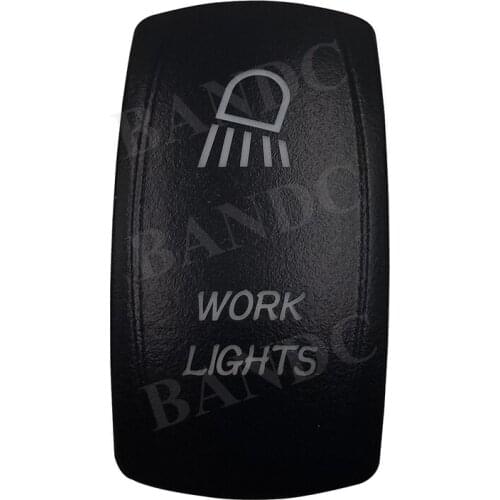 Cover Cap Only! WORK LIGHTS Laser Etched Rocker Switch Backlit Cover Cap for Car Boat Bus RV Camper ARB, Auto Accessories