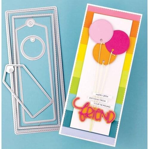 Slim Wavy Line Circle Frame Metal Cutting Dies Scrapbooking For Crafts Card Album Making DIY Embossing Stencil New Dies 2021
