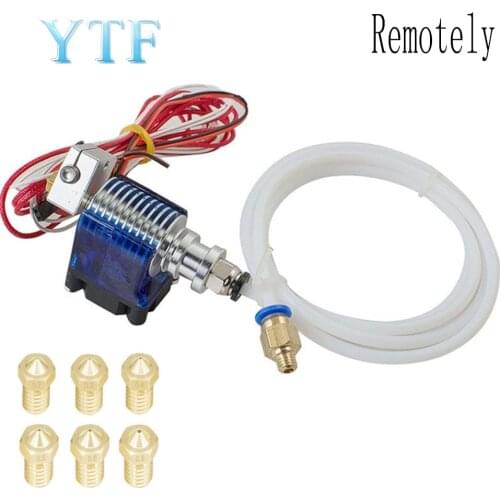 V6 Extruder Kit J-head Metal Extruder 3D Printer Case With Fan Cover PTFE 0.2-08mm,1.75mm 3mm