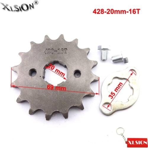 XLSION Aftermarket 428 16Tooth 20mm Front Sprocket For Engine Lifan YX Loncin Zongshen Orion Apollo Pit Dirt Bike