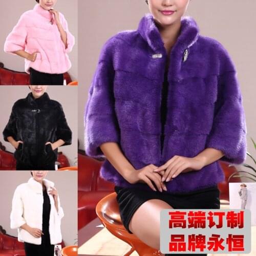Natural Mink Fur Jacket For Women Real Mink Fur Coat Genuine mink fur Outerwear Female Fashion Winter