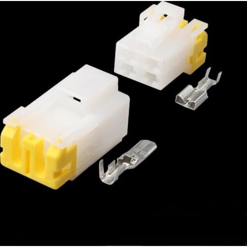 100 sets kit assembly 4 pin male female white modified instrument plug auto electrical socket connector 7122-6040 7123-6040