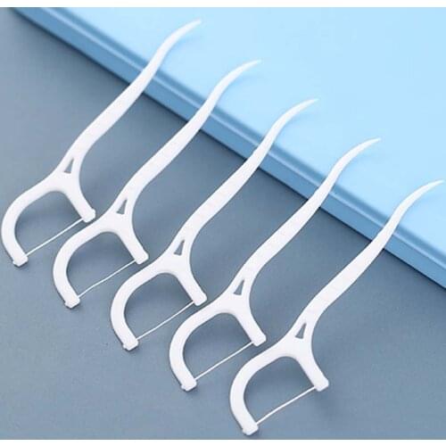 100Pcs Cleaning Dental Floss Interdental Brush Tooth Stick Disposable Dental Floss Sticks Toothpick Oral Health Cleaning Dental
