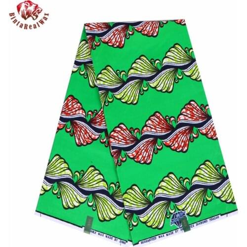 2019 Fashion High Quality new Wax 100% Cotton bintareal Fabric Wax African Fabric Batik Fabrics for Africa Clothing 24fs1141
