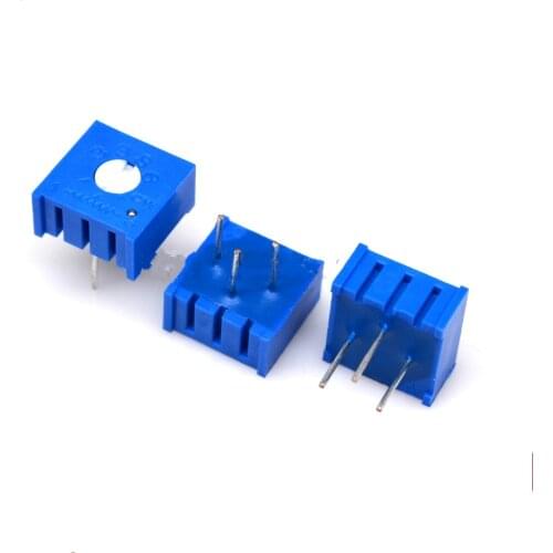 50pcs 3386P Trimpot Trimmer Potentiometer 100R 200R 500R 1K 2K 5K 10K 20K 100K 500K 1M Ohm 3386P-1-103LF Variable Resistor