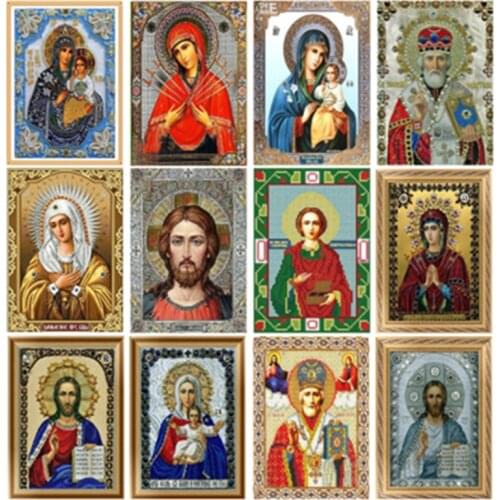 5D DIY Diamond Painting Religious Leader Crystal Rhinestone Embroidered Mosaic Decoration Part Diamond (Canvas 30*40CM) (Picture