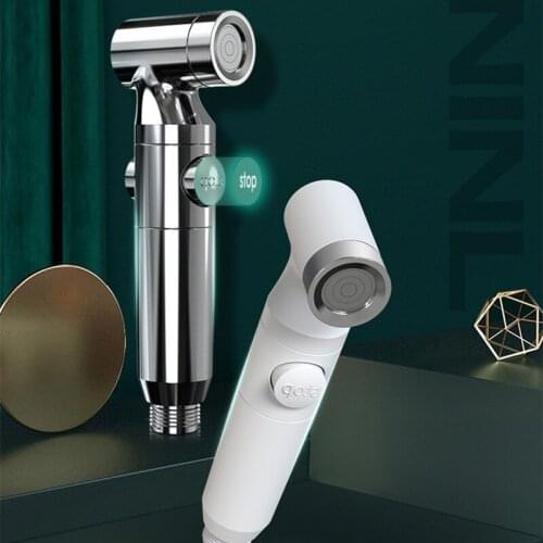 Bathroom Accessories Handheld Biddet Faucet Attachment Self Cleaning Shower Head Sprayer Bidet Toilet Seat with Hose Free Punch