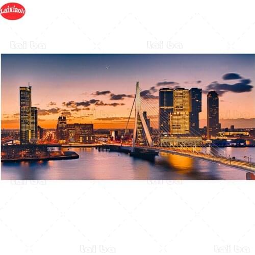 Diamond painting Rotterdam Bridge diamond embroidery full square/round drill puzzles gifts for the new year