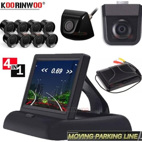 Koorinwoo Dynamic 360 Camera Car Electromagnetic Front Parking Sensor System Car Monitor Rear view Camera senzor parking Parkeer