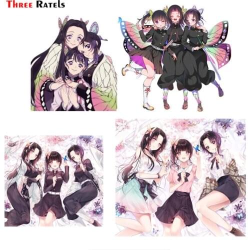 Three Ratels F567 Kochou Shinobu Tsuyuri Kanao Kanae Kimetsu No Yaiba Car Vinyl Sticker Wallpaper Decal