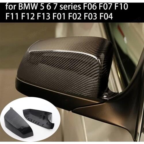 Side Wing Rearview Mirror Cover Cap For BMW 5 6 7 Series F01 F02 F03 F04 F06 F07 F10 F11 F12 F13 Carbon Look high quality types