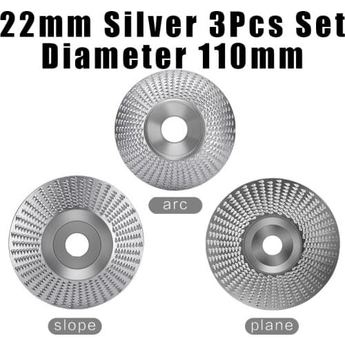 3pcs/Set 22mm Bore Wood Grinding Polishing Wheel Rotary Disc Sanding Wood Carving Tool Abrasive Disc Tool for Angle Grinder 125