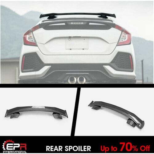 For 17 onwards Honda Civic FK7 Hatchback SP Style Carbon Glossy Rear Wing Roof spoiler (5 Door hatch only) Car Accessories