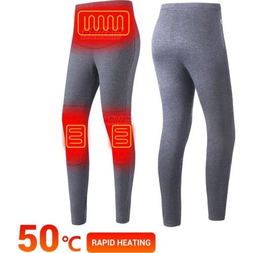 Winter Heated Pants Womens Ski Pants For Women Electric USB Battery Powered Thermal Underwear Fleece Heating Warm Pants Suit